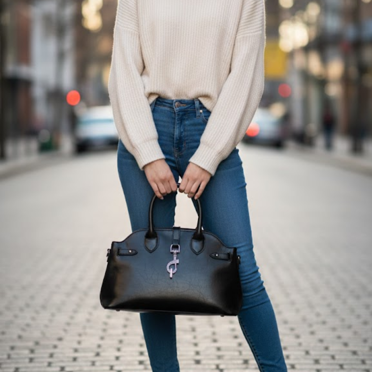 Steve Madden Satchel Handbag Women -BLK - Black