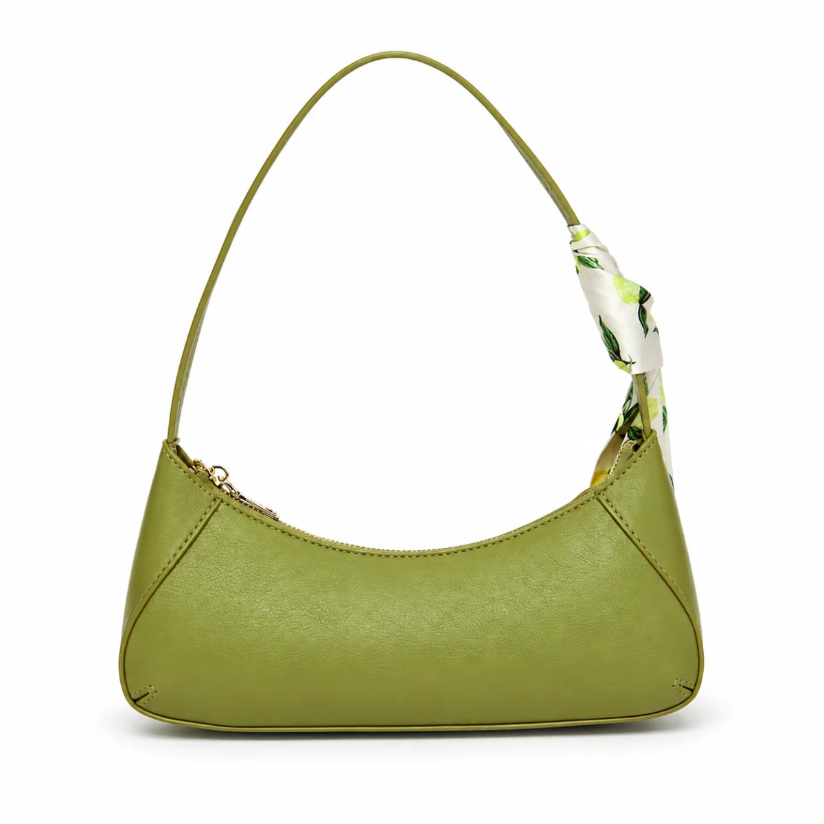 Steve Madden Scarf Detail Zippered Shoulder Bag T 24 - Women - GRN - Green