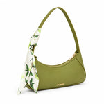 Steve Madden Scarf Detail Zippered Shoulder Bag T 24 - Women - GRN - Green