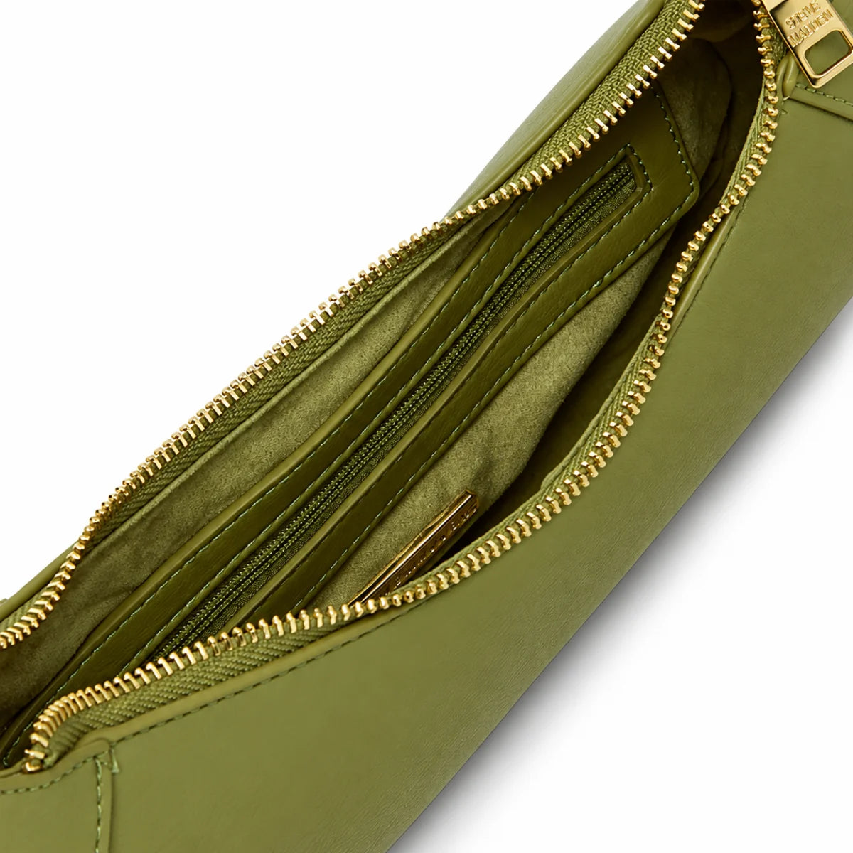 Steve Madden Scarf Detail Zippered Shoulder Bag T 24 - Women - GRN - Green