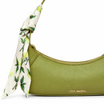 Steve Madden Scarf Detail Zippered Shoulder Bag T 24 - Women - GRN - Green