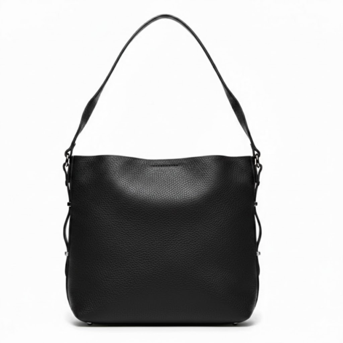 Steve Madden Sonya Leather Shoulder Bag Women - BLK - Black