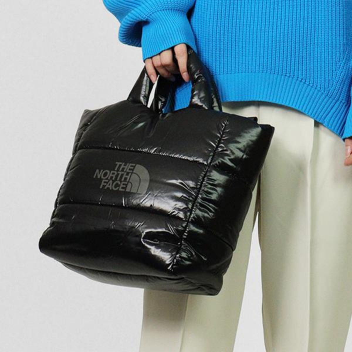 THE NORTH FACE PLUMPY TOTE BAG LARGE NN2PQ60J - BLK - Black