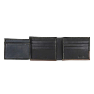 Timberland Leather Passcase Trifold Wallet Hybrid Men - BLKBRN - Black/ Brown