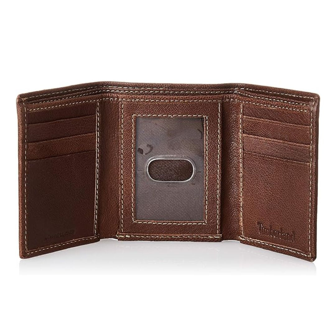 Timberland Leather Trifold Wallet Men - TAN - Tan