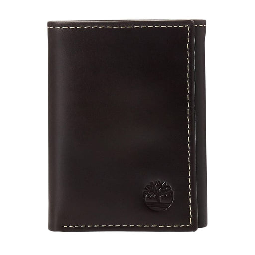Timberland Men’s Leather Trifold Wallet - DRKBRW - Dark Brown - Accessories