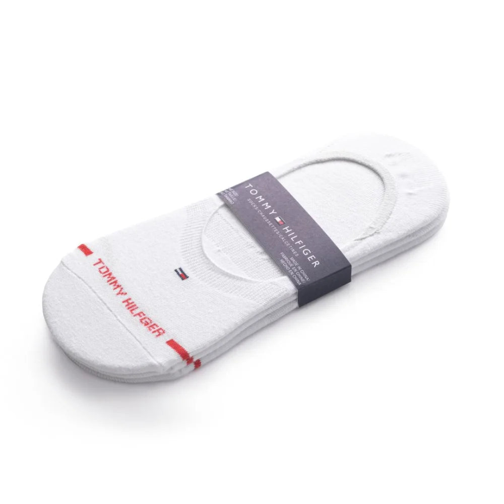 Tommy Hilfiger 3-Pack Iconic No Show Socks - 3 Pairs / White/ Black / Gray - Accessories