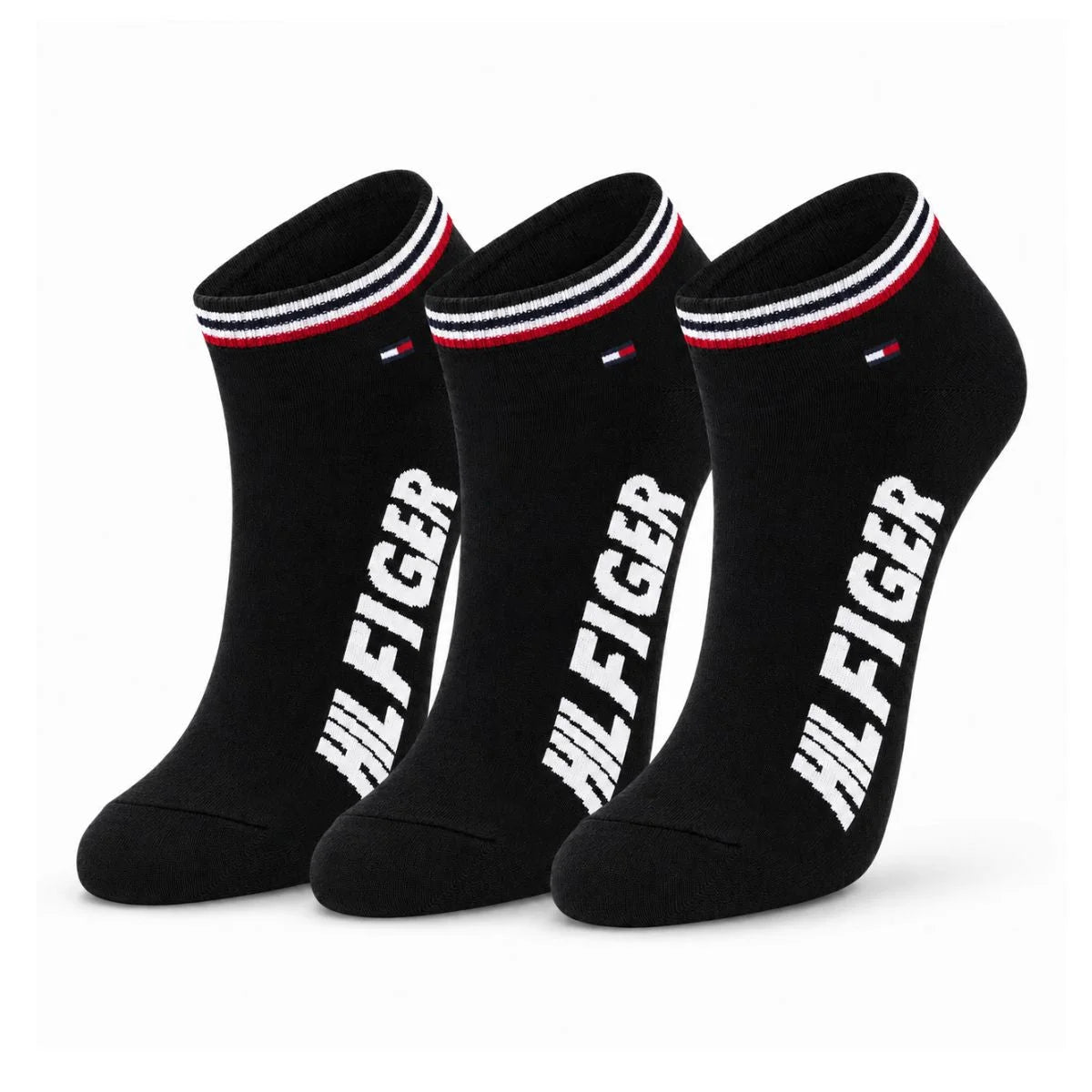 Tommy Hilfiger 3-Pack Low Cut Socks- BLK - 3 Pairs / Black / OS