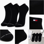Tommy Hilfiger 3-Pack Low Cut Socks-BLK - Pairs6 / Black / OS