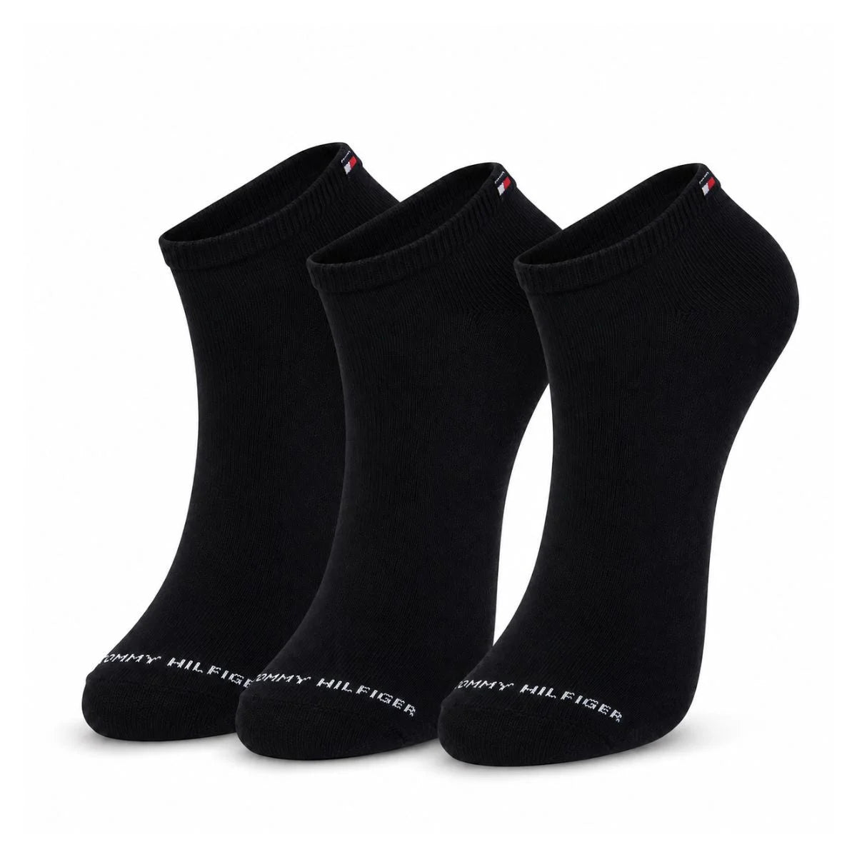 Tommy Hilfiger 3-Pack Low Cut Socks-BLK - Pairs6 / Black / OS