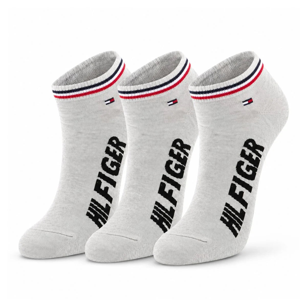 Tommy Hilfiger 3-Pack Low Cut Socks- GRY - 3 Pairs / Gray / OS