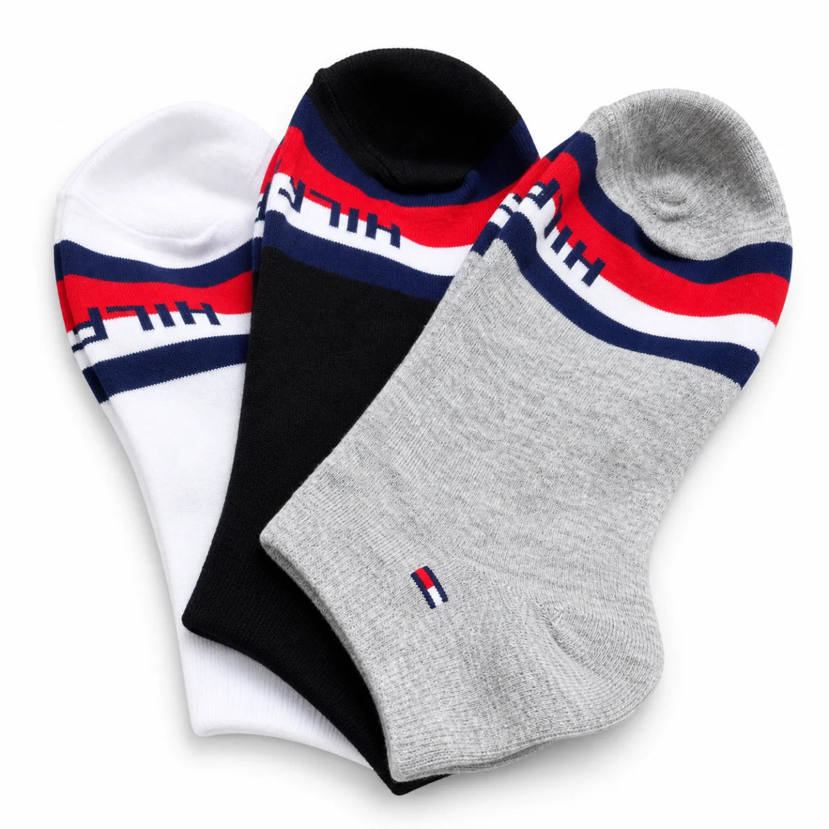 Tommy Hilfiger 3-Pack Low Cut Socks - 3 Pairs / Multi / OS