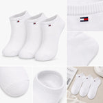 Tommy Hilfiger 3-Pack Low Cut Socks- WHT - 3 Pairs / White / OS