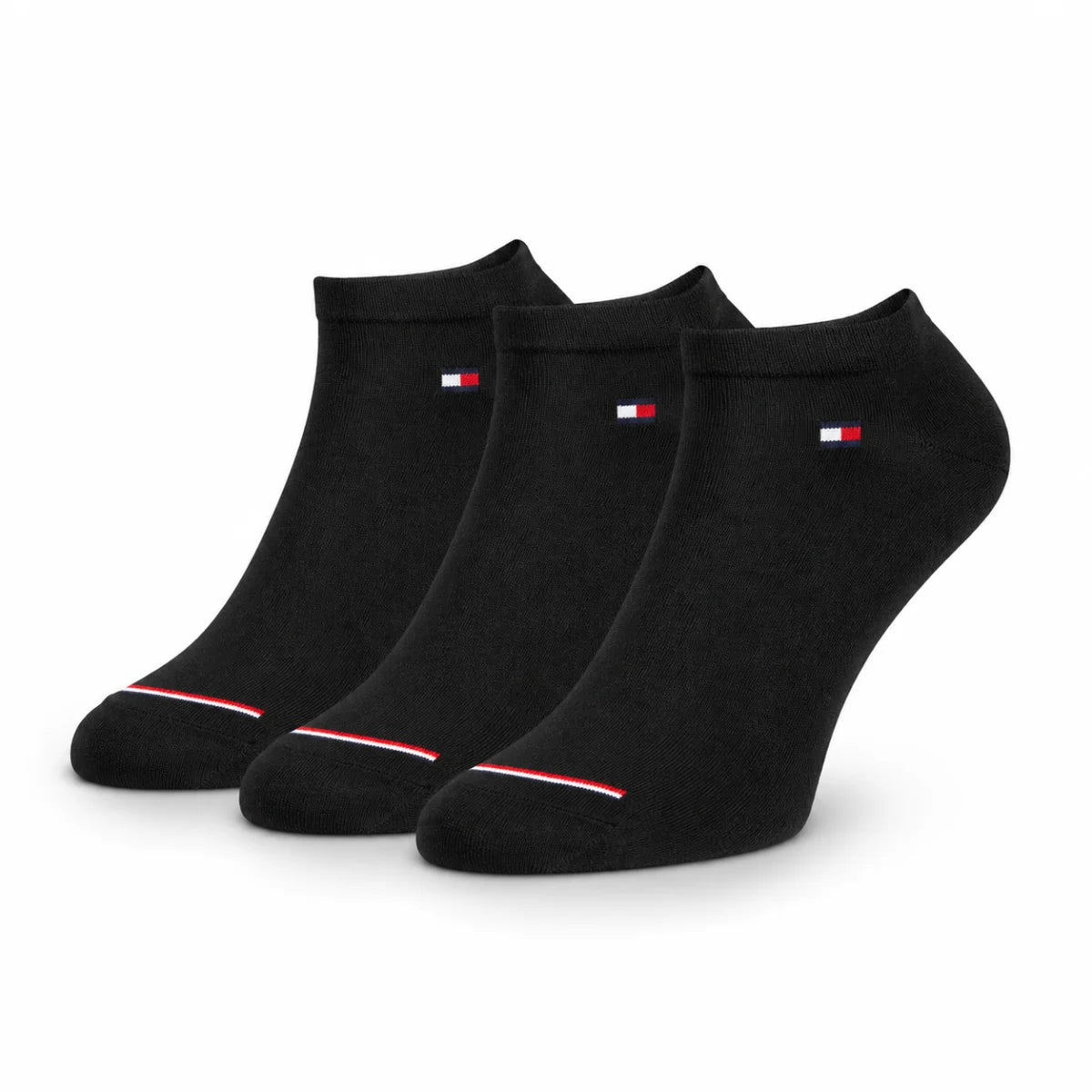 Tommy Hilfiger 3-Pack Low Cut Unisex Socks - BLK - 3 Pairs / Black / OS