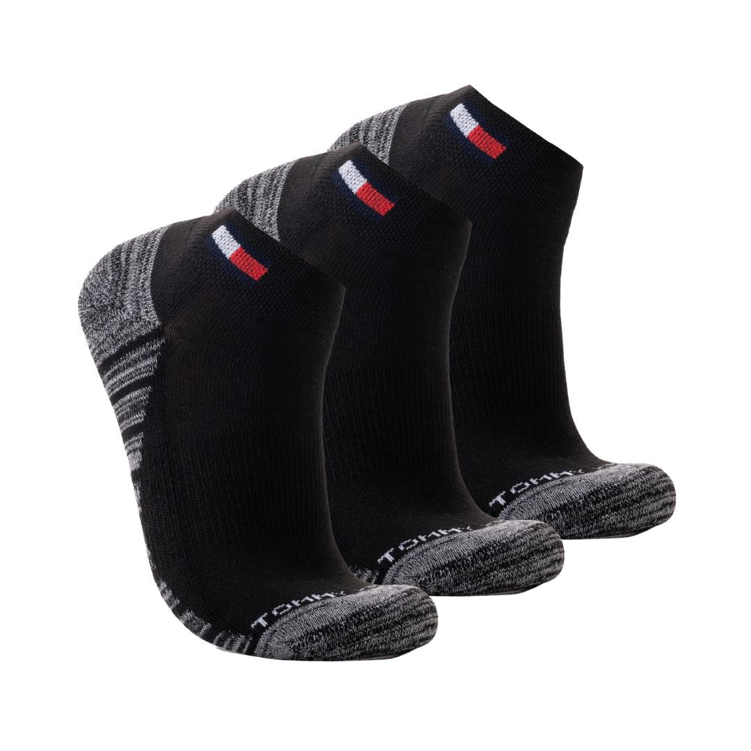 Tommy Hilfiger Ankle Sock 3-Pack Socks - BLKGRY - 3 Pairs / Black / OS