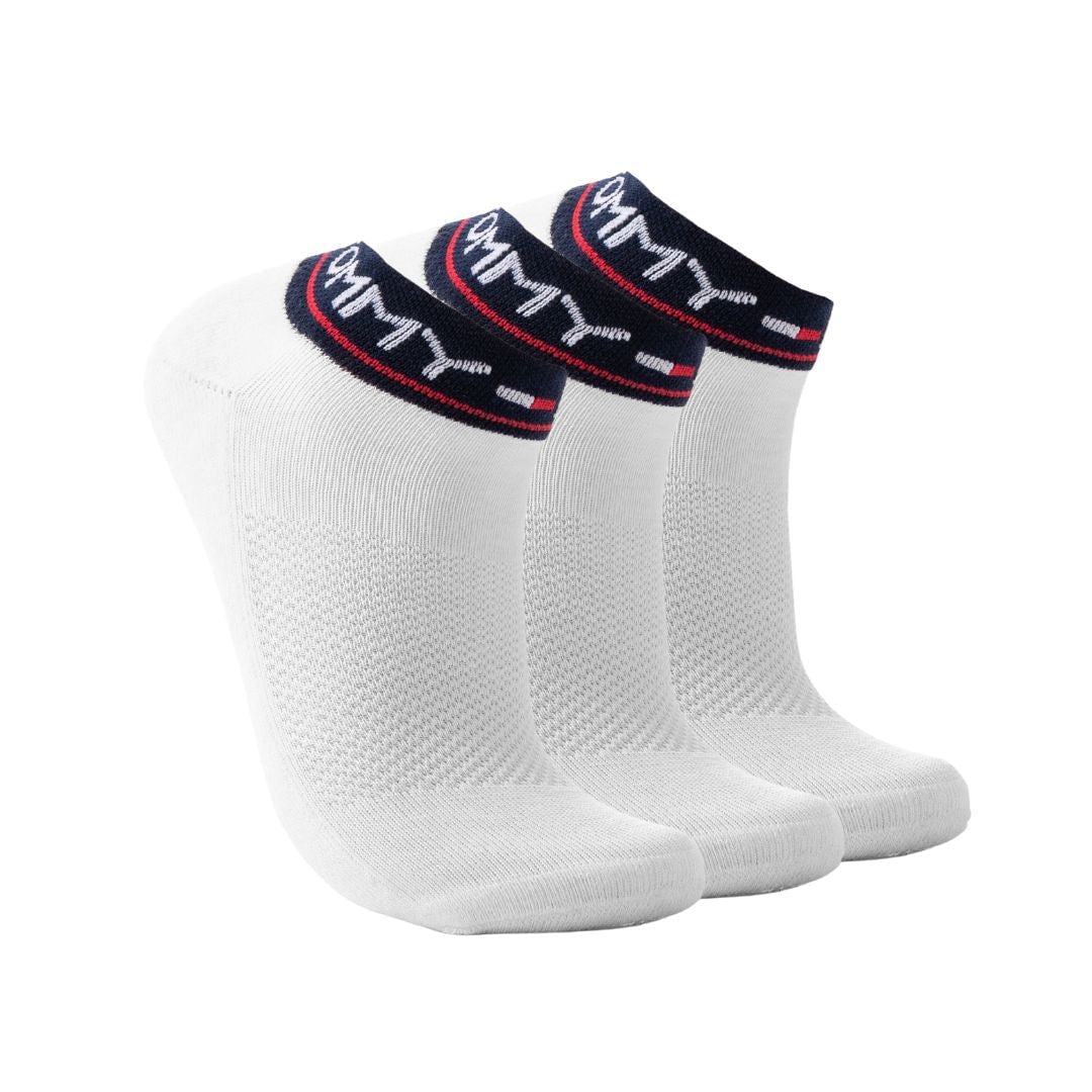Tommy Hilfiger Ankle Sock 3-Pack Socks - WHTNVY - 3 Pairs / White / OS