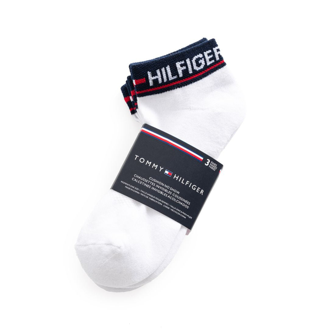 Tommy Hilfiger Ankle Sock 3-Pack Socks - WHTNVY - 3 Pairs / White / OS