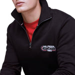 Tommy Hilfiger Archive Track Logo Half-Zip Sweatshirt Men MW0MW34382-BLK