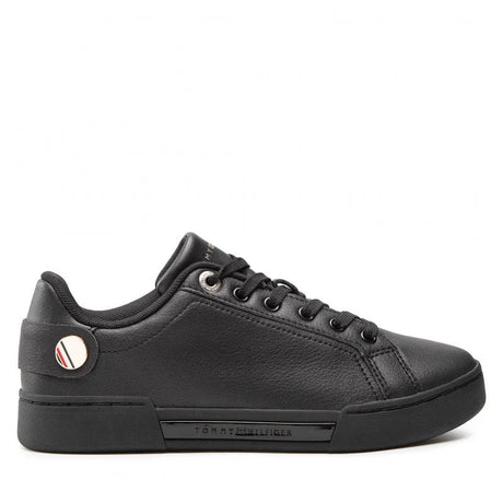 Tommy Hilfiger Button Detail Court Sneaker Women - BLK - Shoes