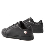 Tommy Hilfiger Button Detail Court Sneaker Women - BLK - Shoes