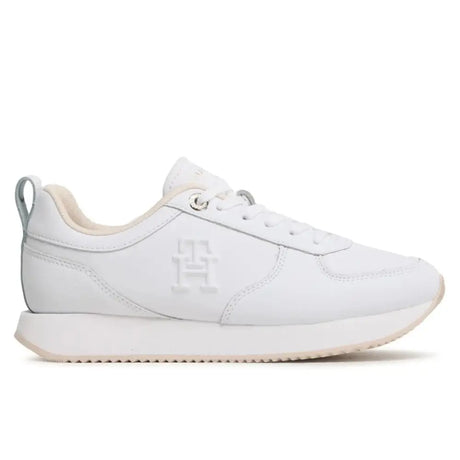 Tommy Hilfiger Casual Leather Runner Women FW0FW07285-WHT - White / 38 - Shoes