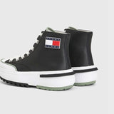 Tommy Hilfiger Chunky Cleat Leather Trainers Women - BLK - Shoes