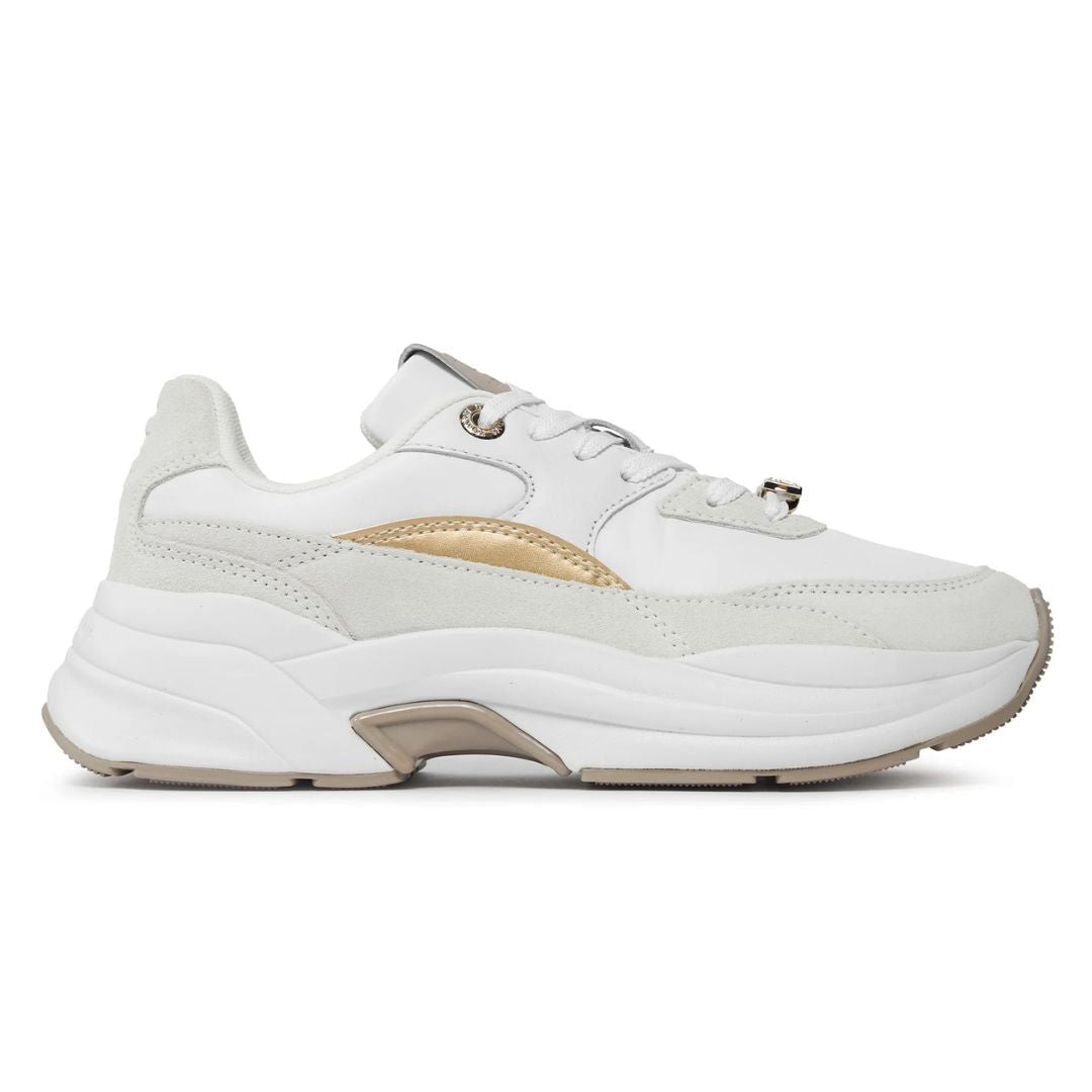 Tommy Hilfiger Chunky Feminine Runner Hardware FW0FW07703-WHTBEG - White/ Beige / 38 / M