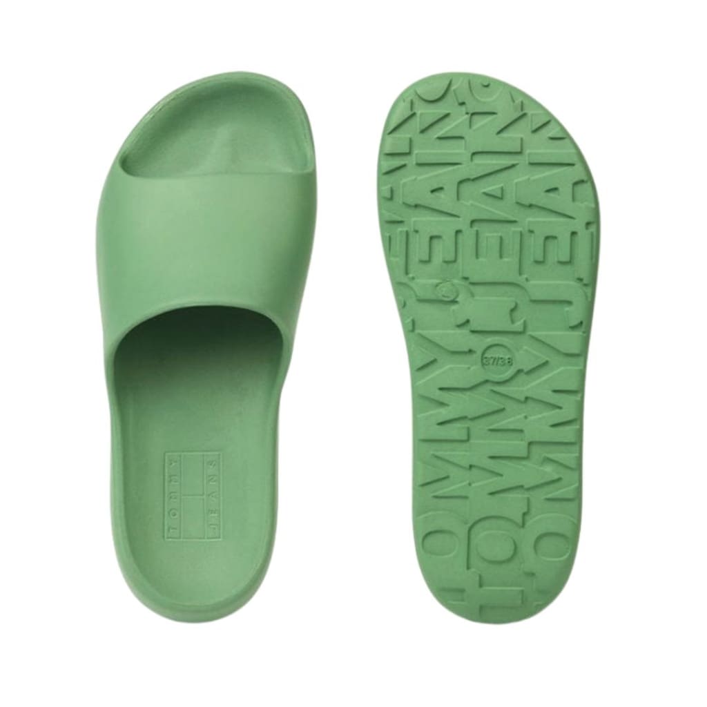 Tommy Hilfiger Chunky Flatform Pool Slides - GRN - Shoes