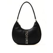 Tommy Hilfiger City Metal Logo Shoulder Bag - BLK - Black
