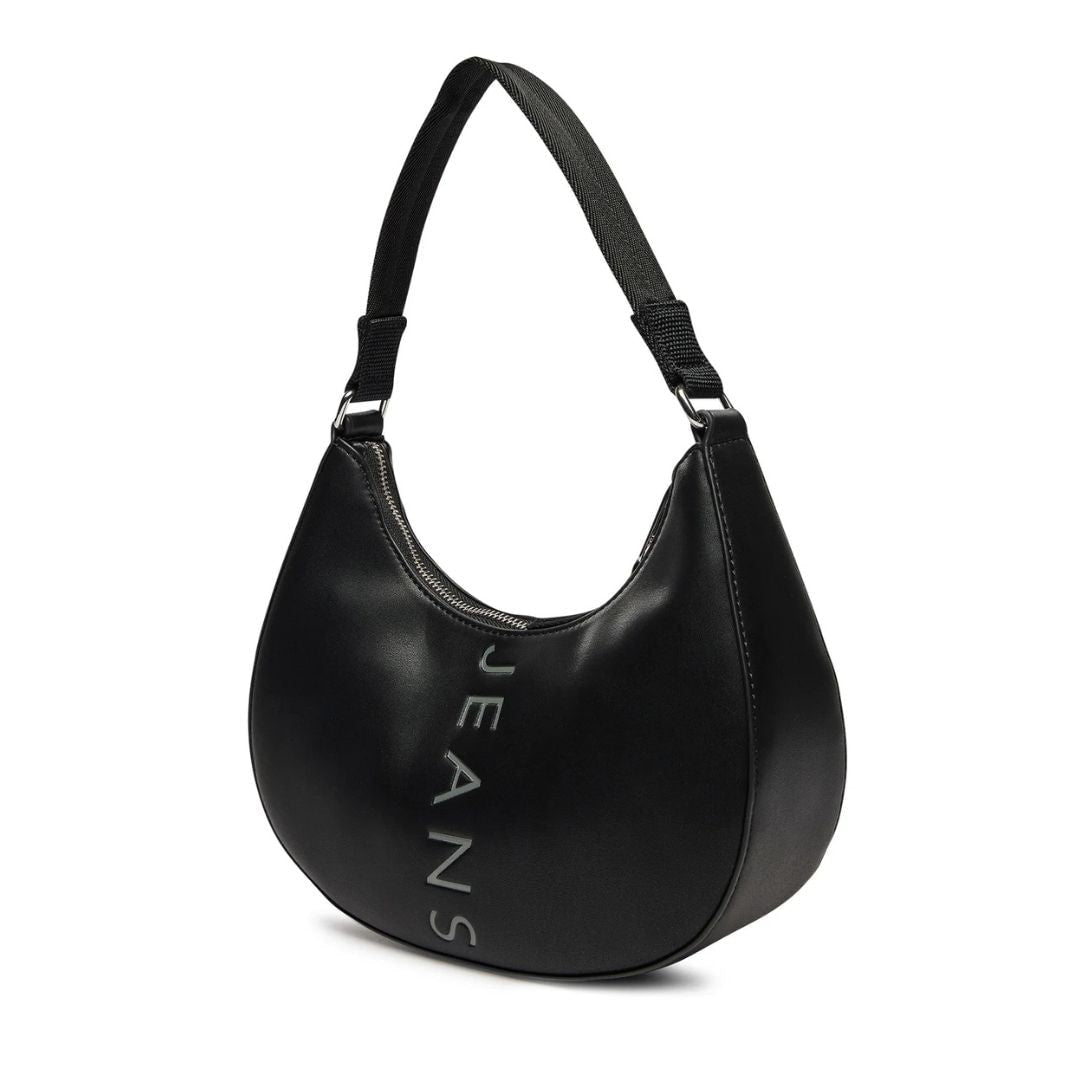 Tommy Hilfiger City Metal Logo Shoulder Bag - BLK - Black