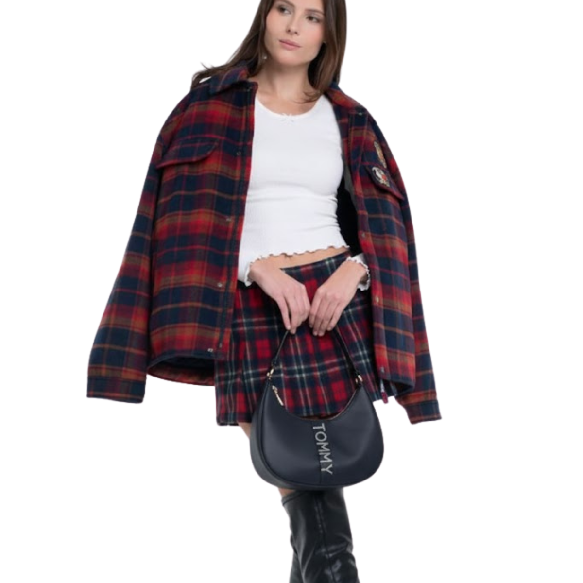 Tommy Hilfiger City Metal Logo Shoulder Bag - NVY - Navy