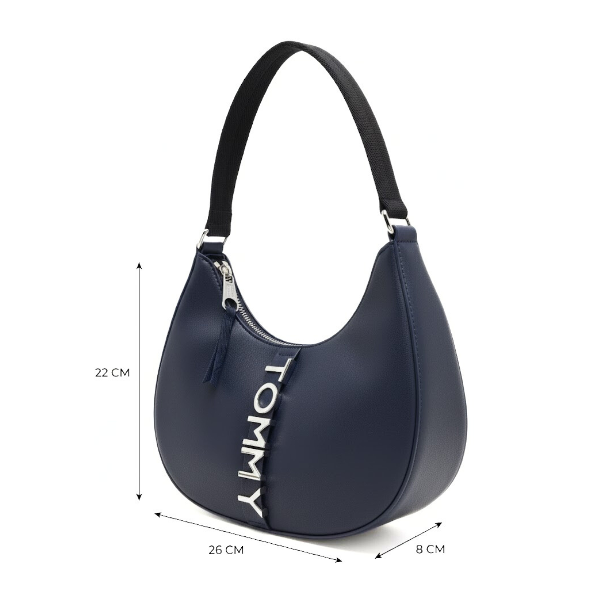 Tommy Hilfiger City Metal Logo Shoulder Bag - NVY - Navy