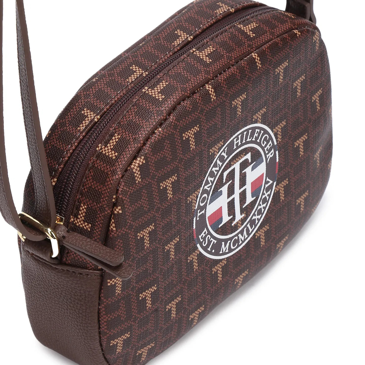 Tommy Hilfiger Coated Square Monogram Crossbody women - BRN - Brown