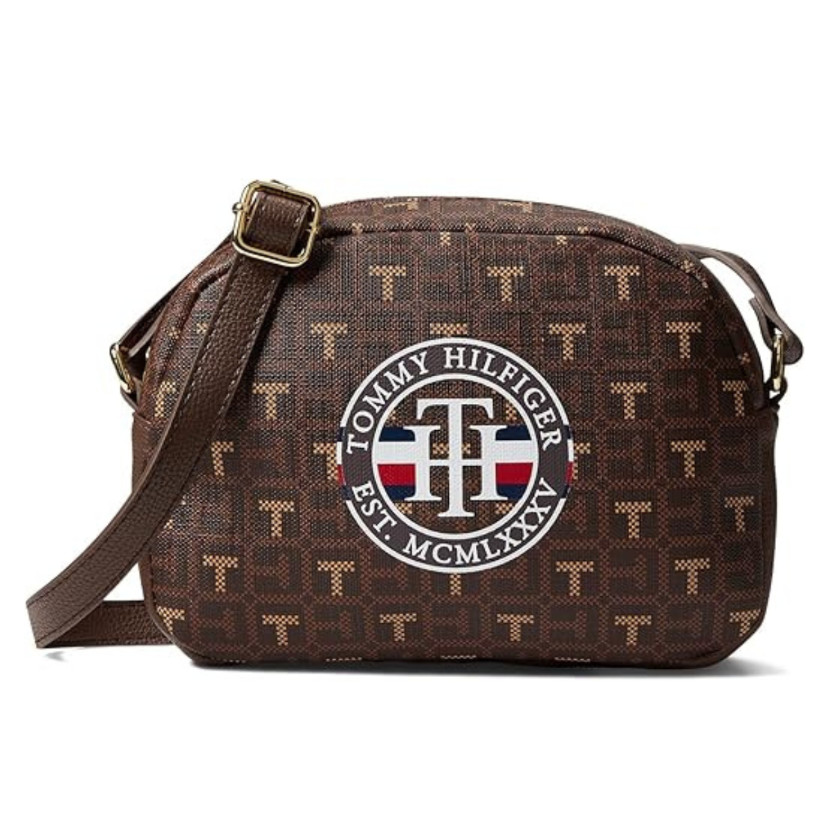Tommy Hilfiger Coated Square Monogram Crossbody women - BRN - Brown