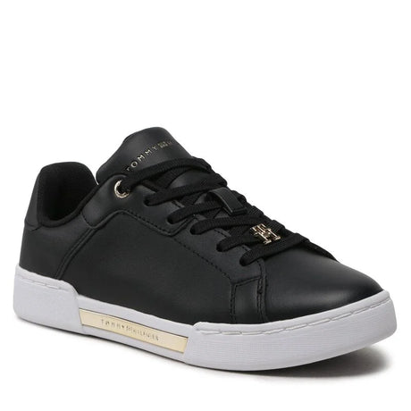 Tommy Hilfiger Court Sneaker Golden TH Women - BLK - Black / 36 - Shoes