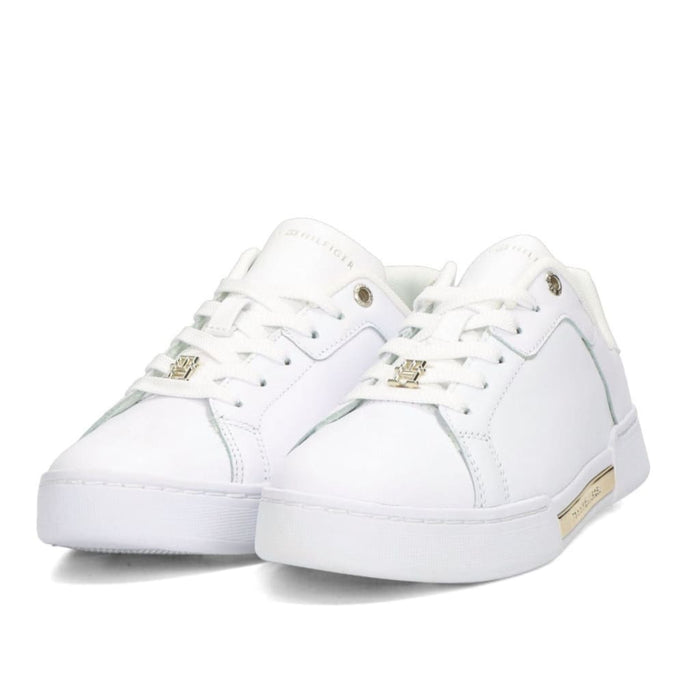 Tommy Hilfiger Court Sneaker Golden TH Women - WHT - Shoes