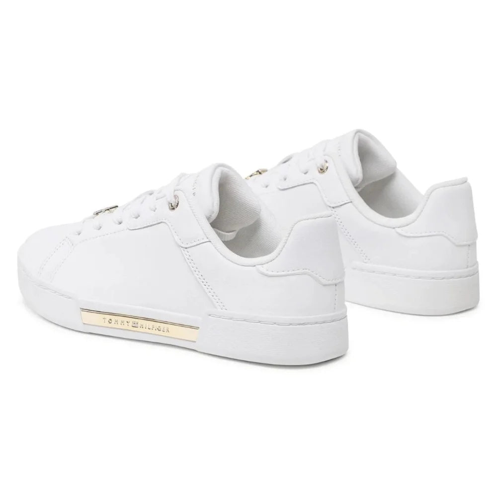 Tommy Hilfiger Court Sneaker Golden TH Women - WHT