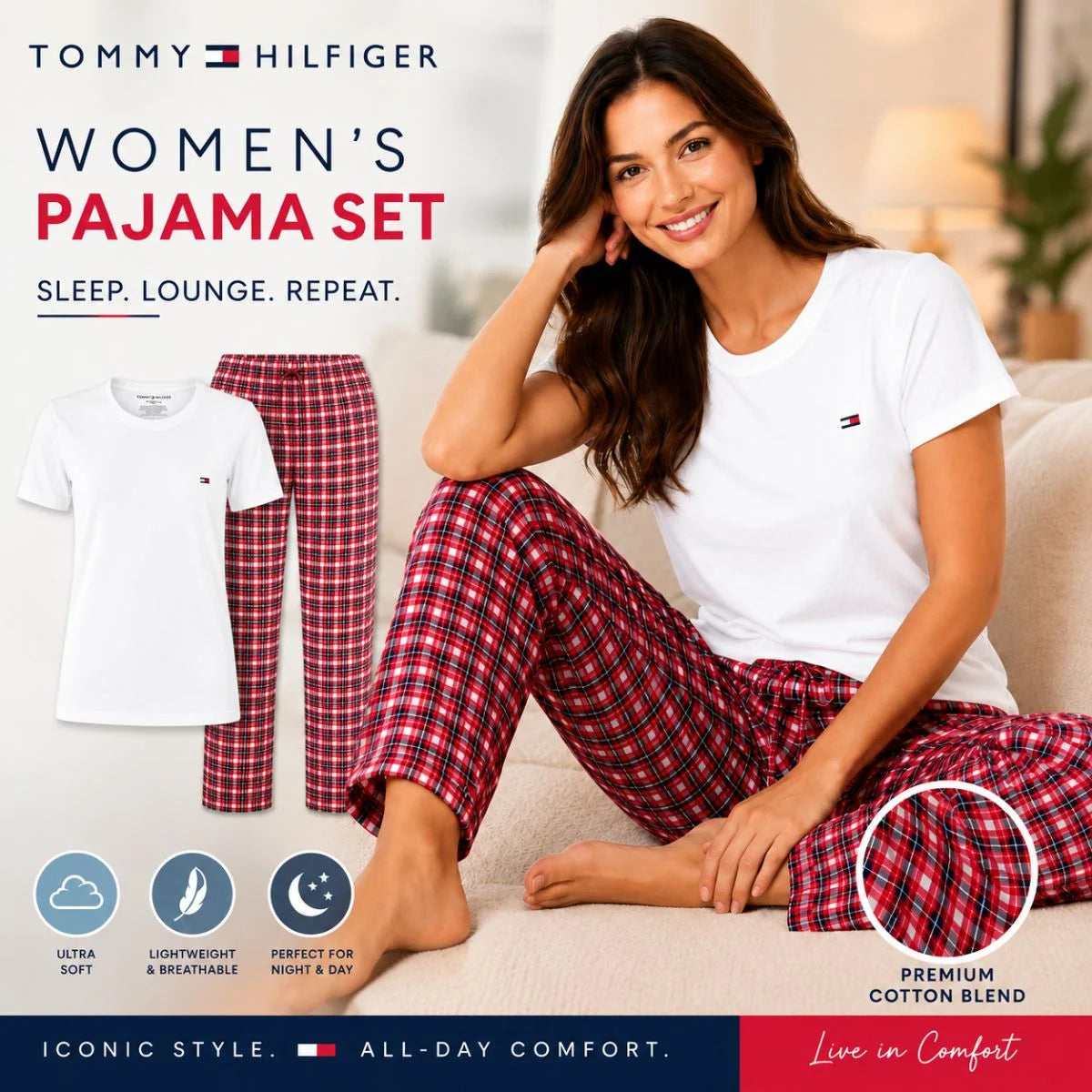 Tommy Hilfiger Cozy Lounge Pajama Set