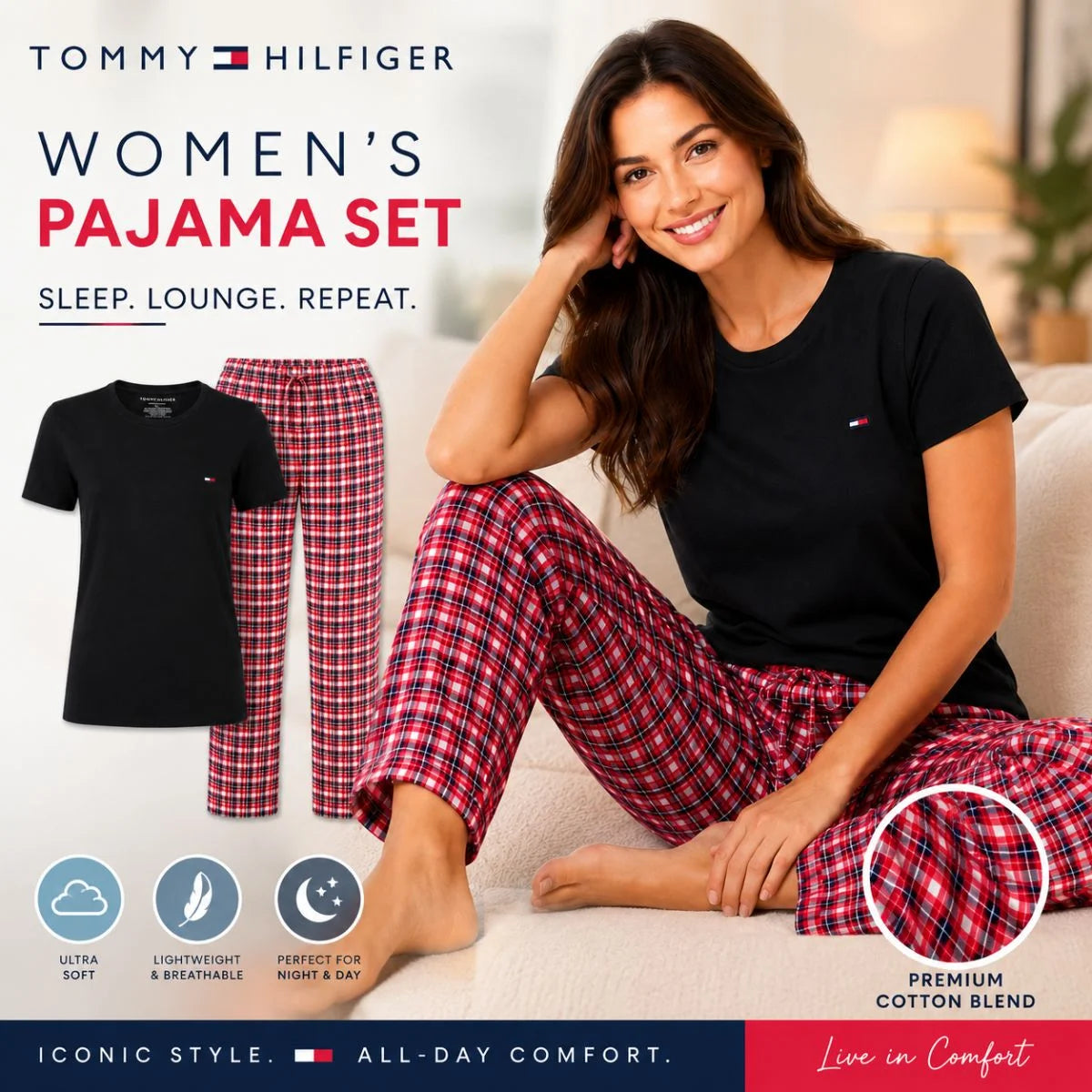 Tommy Hilfiger Cozy Lounge Pajama Set