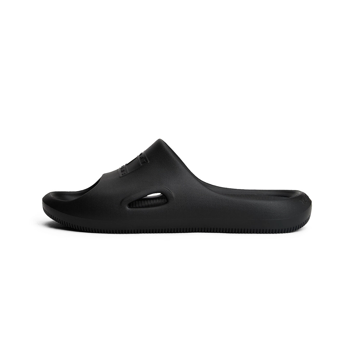 Tommy Hilfiger Cutout Embossed Pool Slides BLK