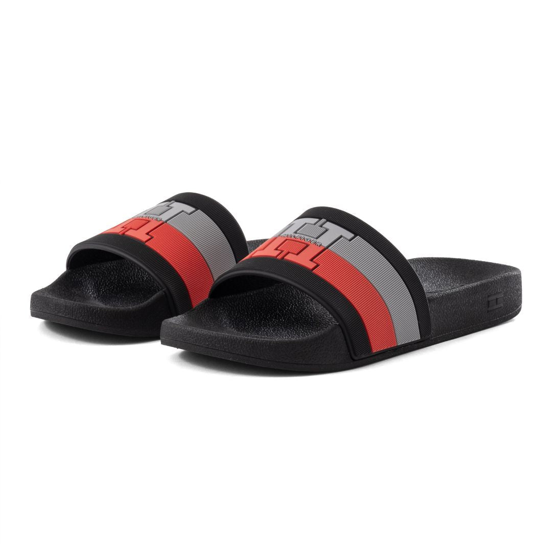 Tommy Hilfiger Dewts 2 TH Slides Men - REDGRY - Red/ Gray / 40