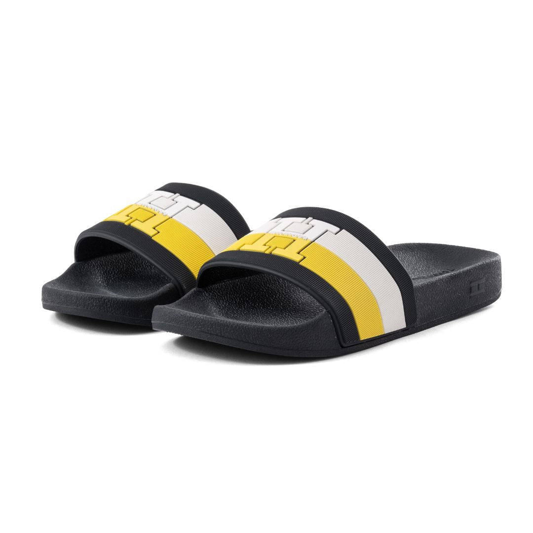 Tommy Hilfiger Dewts 2 TH Slides Men - YELWHT - Yellow/ White / 40