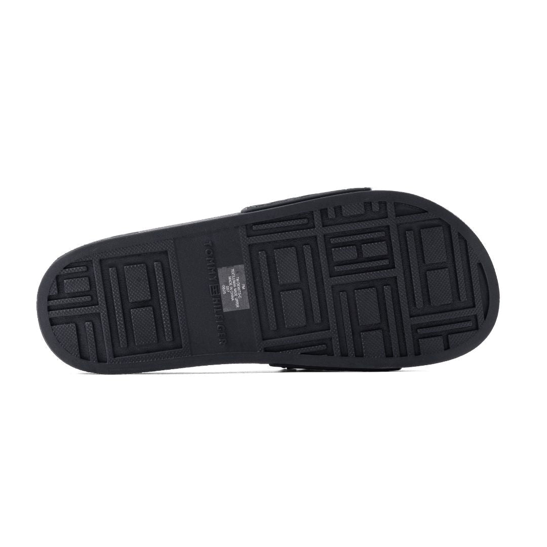 Tommy Hilfiger Dewts Logo Monogram Slides Men - BLK