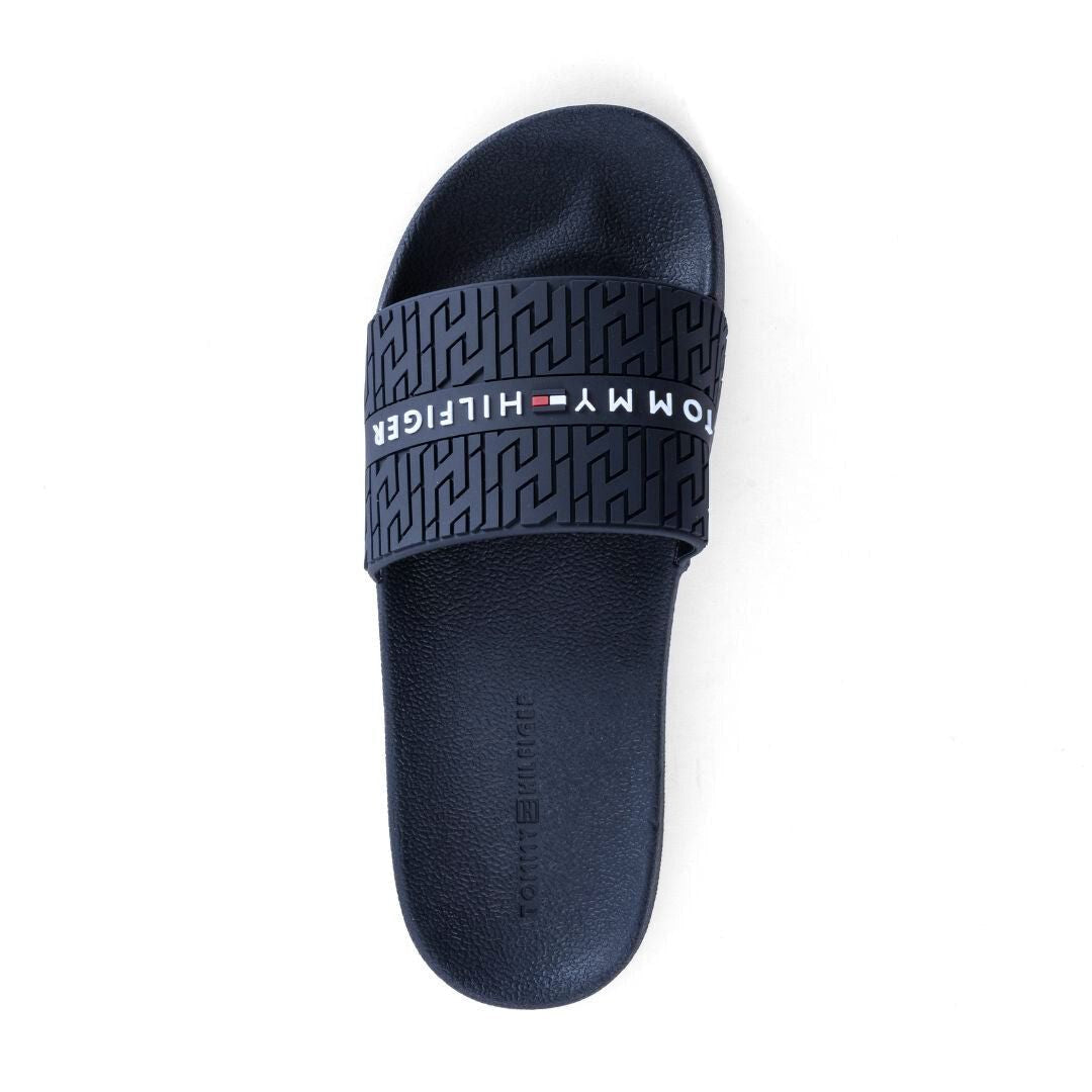 Tommy Hilfiger Dewts Logo Monogram Slides Men - NVY - Navy / 40