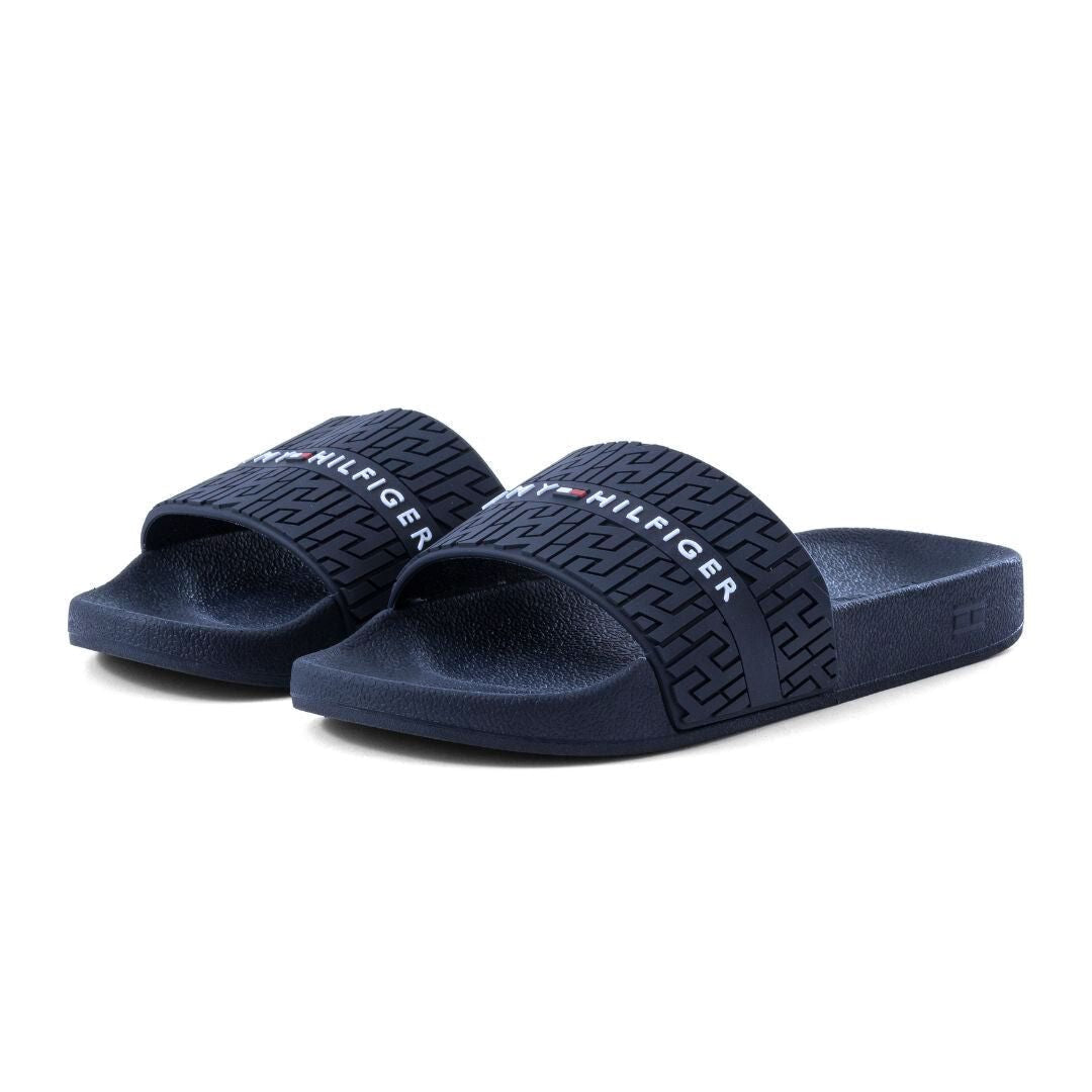 Tommy Hilfiger Dewts Logo Monogram Slides Men - NVY