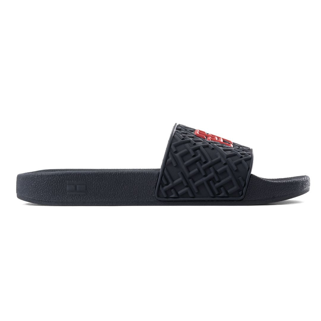 Tommy Hilfiger Dewts TH Monogram Slides Men - BLKRED