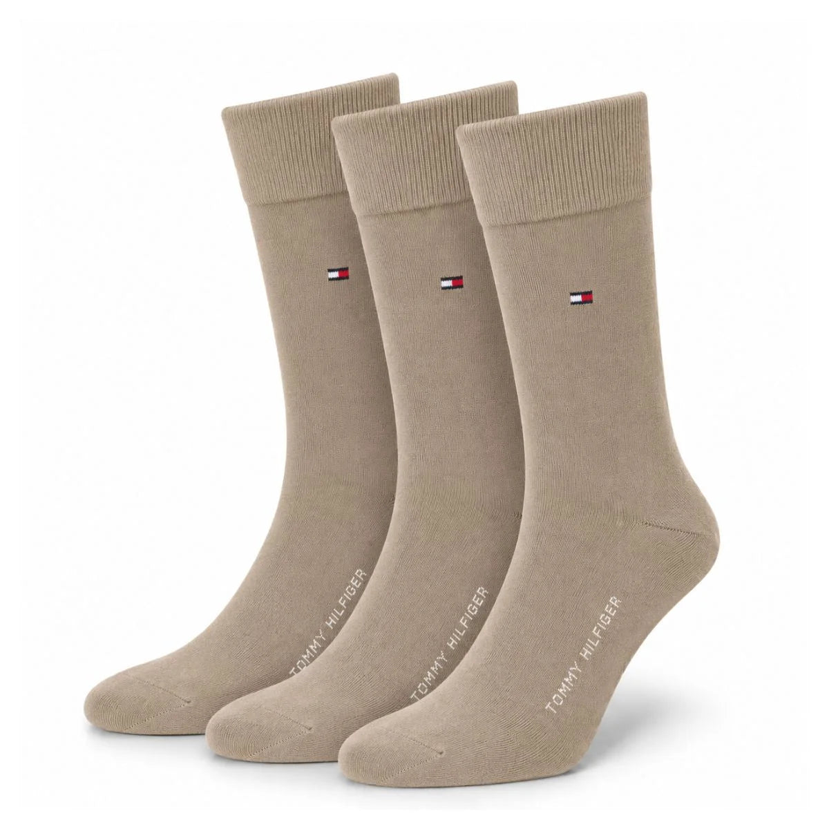 Tommy Hilfiger Dress Men Socks - 3 Pairs / Beige / OS