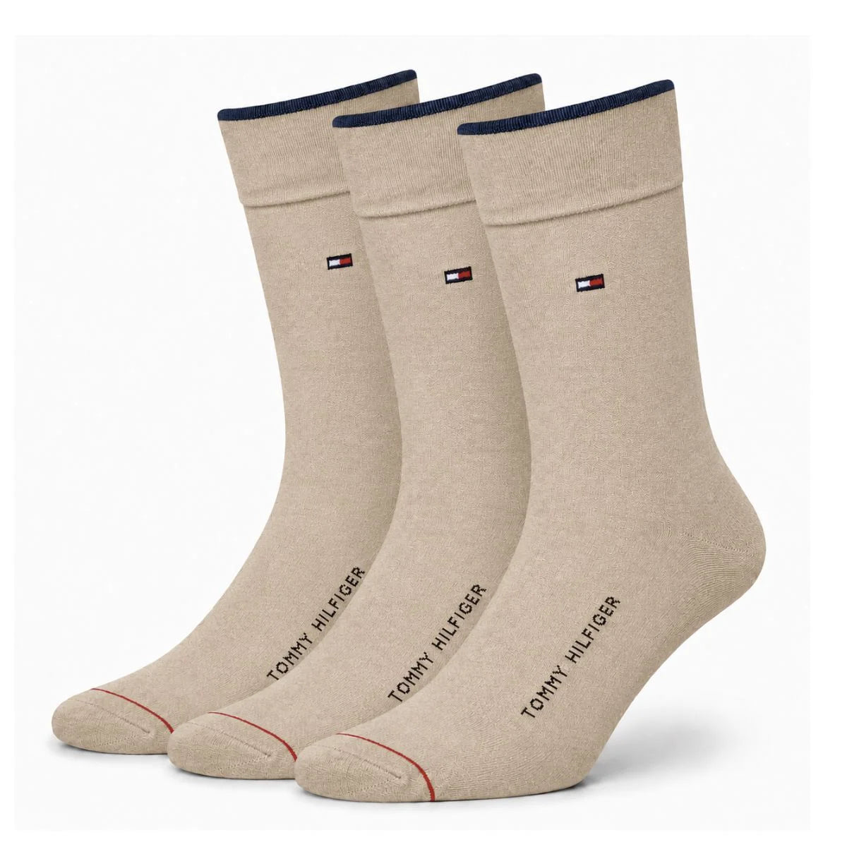 Tommy Hilfiger Dress Men Socks - 3 Pairs / Beige / OS