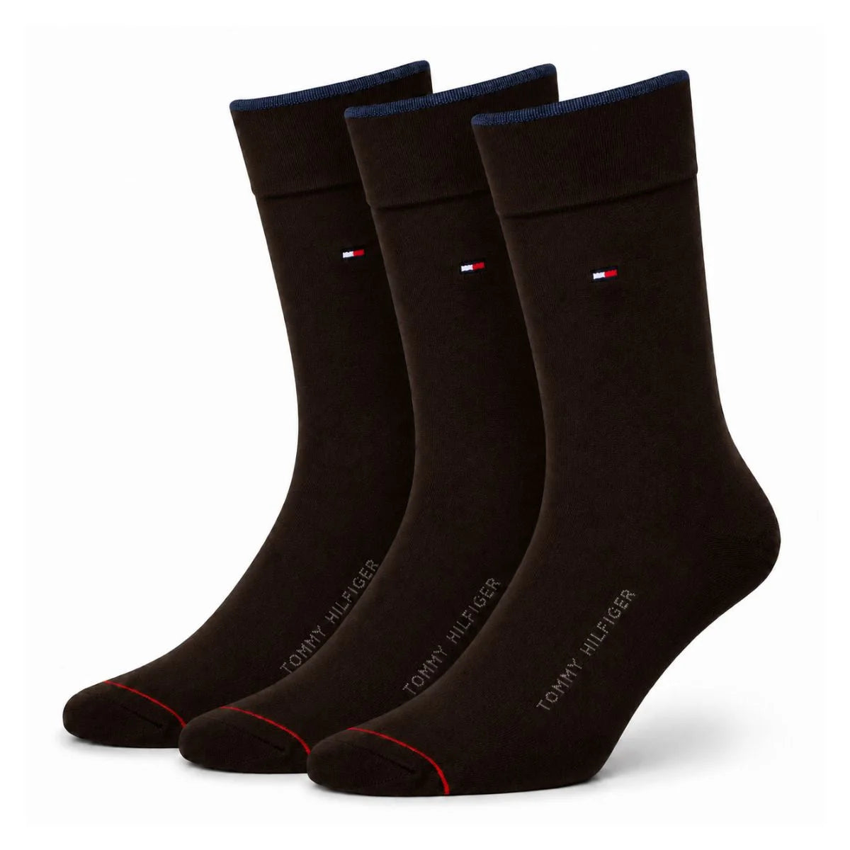 Tommy Hilfiger Dress Men Socks - 3 Pairs / Brown / OS