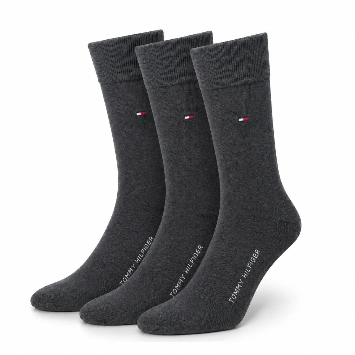 Tommy Hilfiger Dress Men Socks - 3 Pairs / Gray / OS